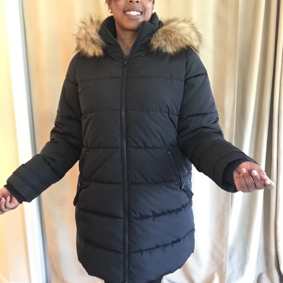 Lane Bryant Fauxfur Trim Hooded Puffer 